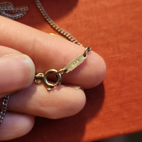 TIFFANY & CO. MANPOWER / UNITY PENDANT NECKLACE STERLING SILVER SIGNED - Picture 5 of 8